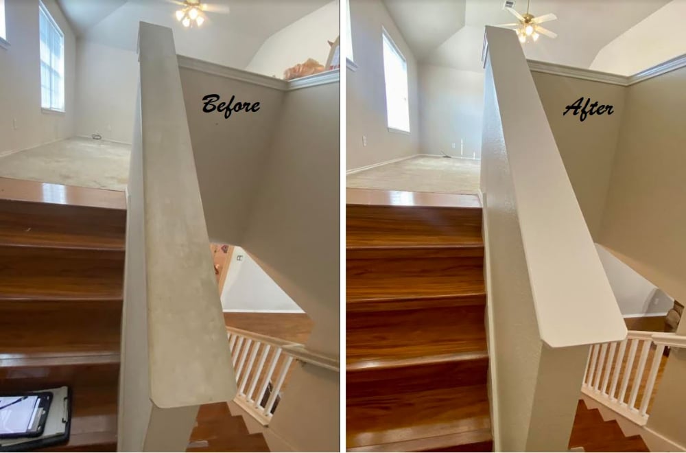 Before and After Railing