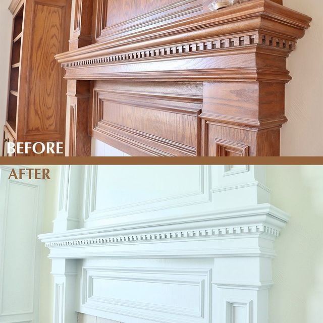 Before and after kitchen painting