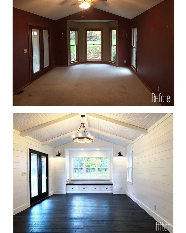 Before and after interior home painting
