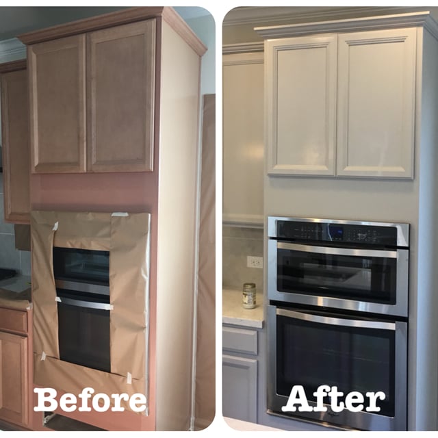 Before and after kitchen cabinets