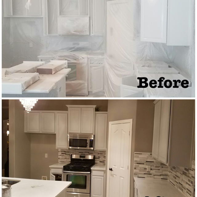 Before and after kitchen cabinets