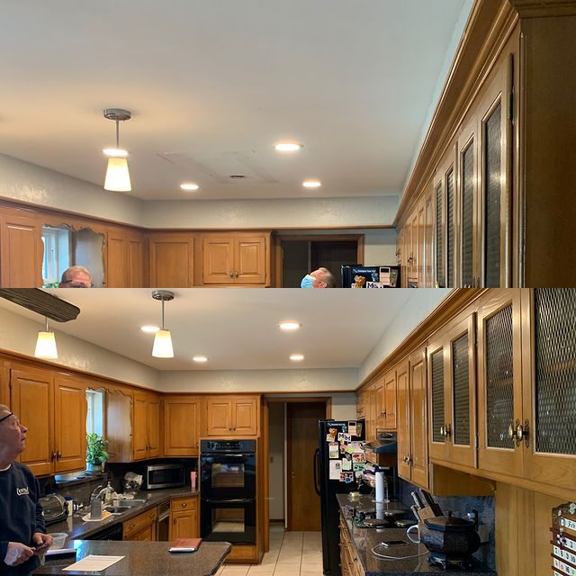 Ceiling repair and painting. Sherwin Williams paints with a custom color.