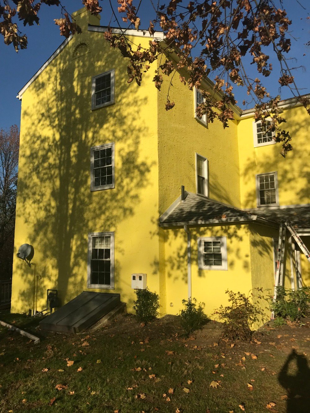 Bright Yellow Stucco Exterior commercial property