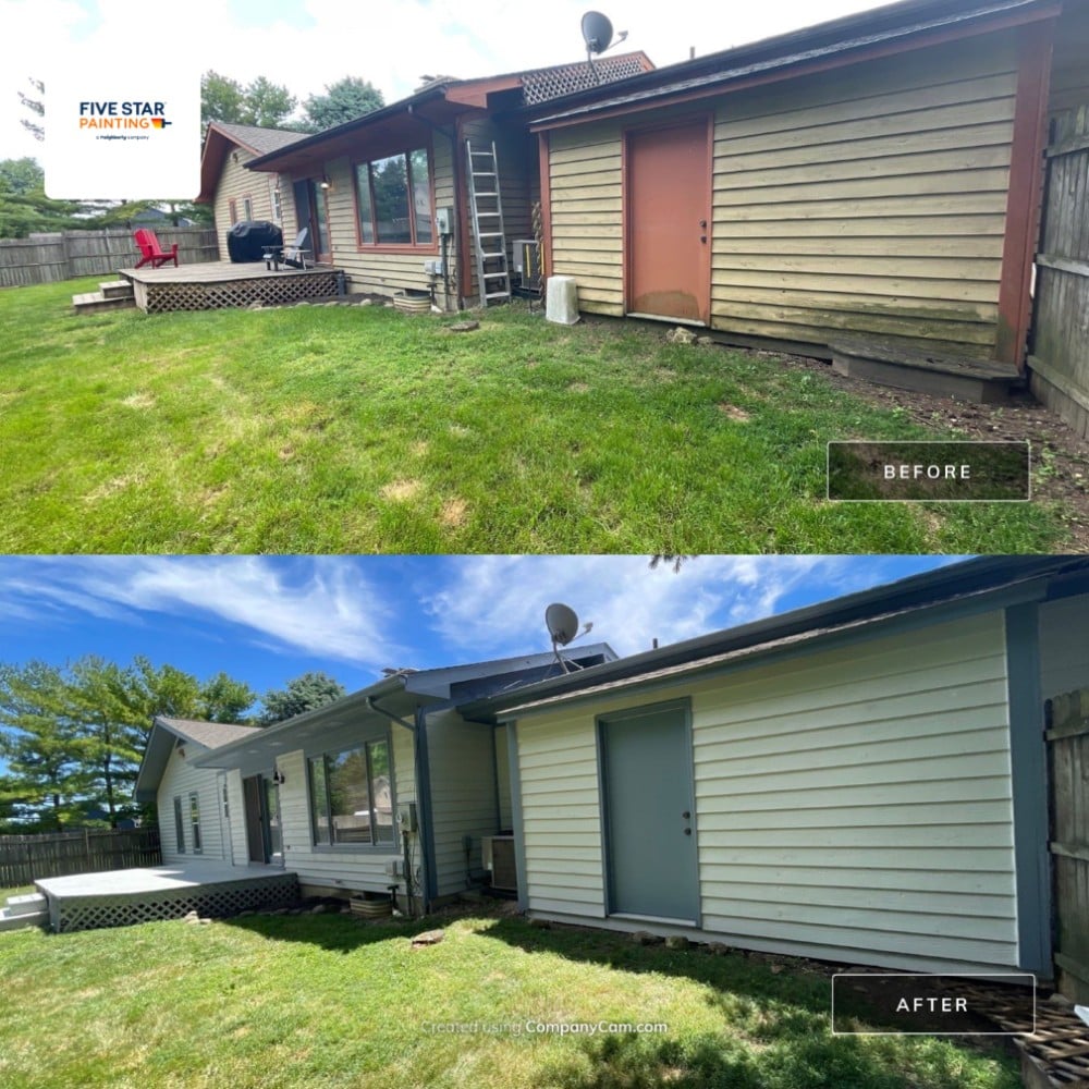 Exterior Before and After