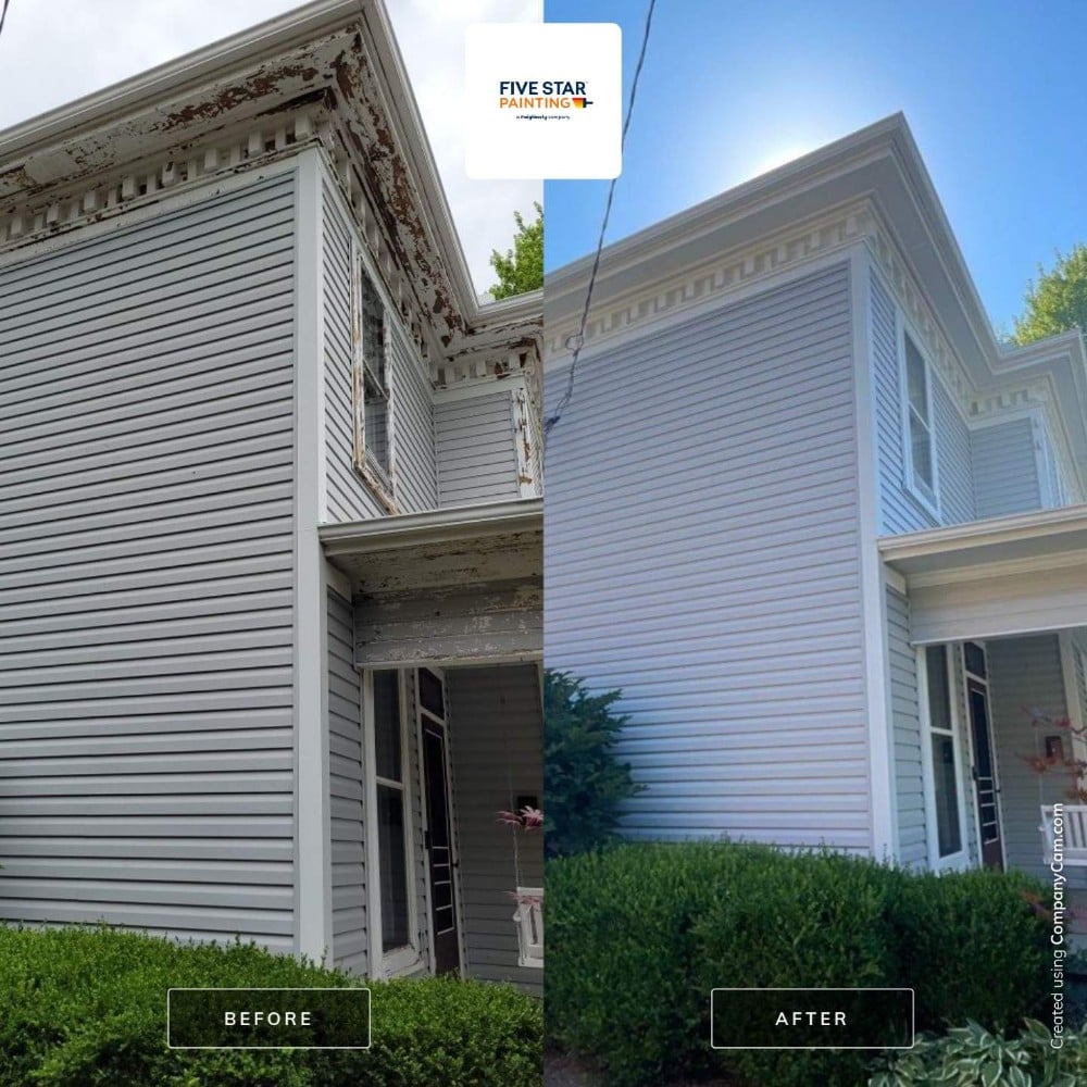 Exterior Trim Before and After