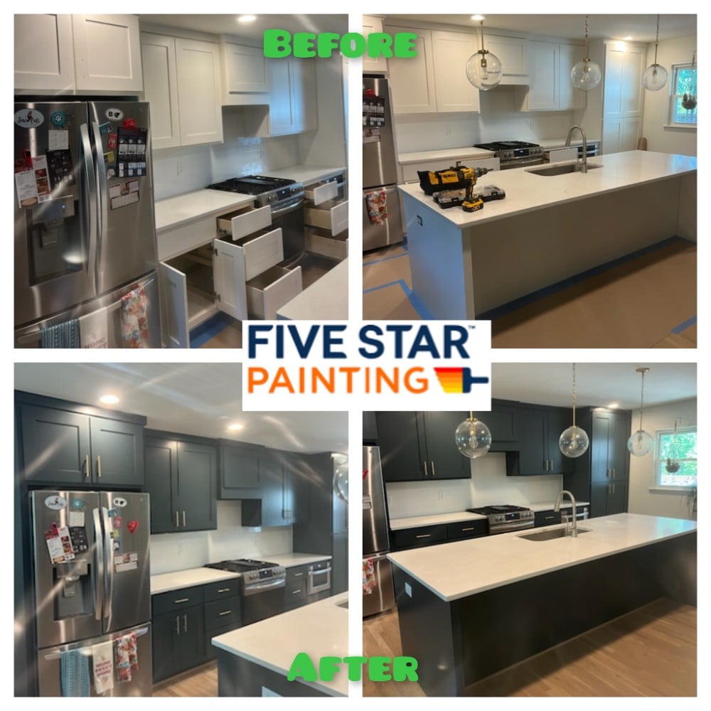 Interior kitchen cabinet painting