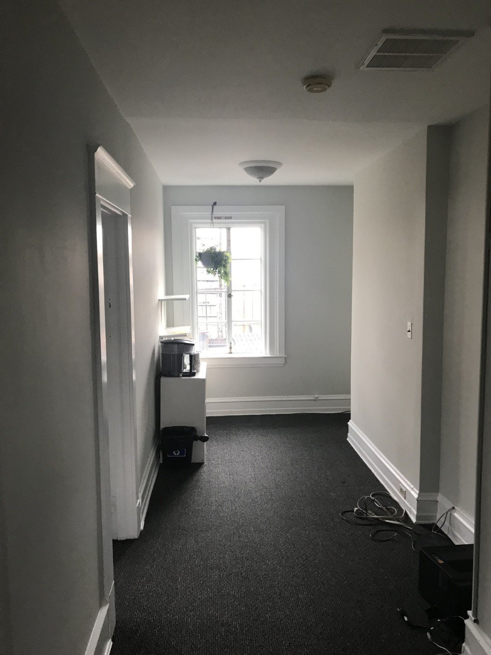 Light gray office walls