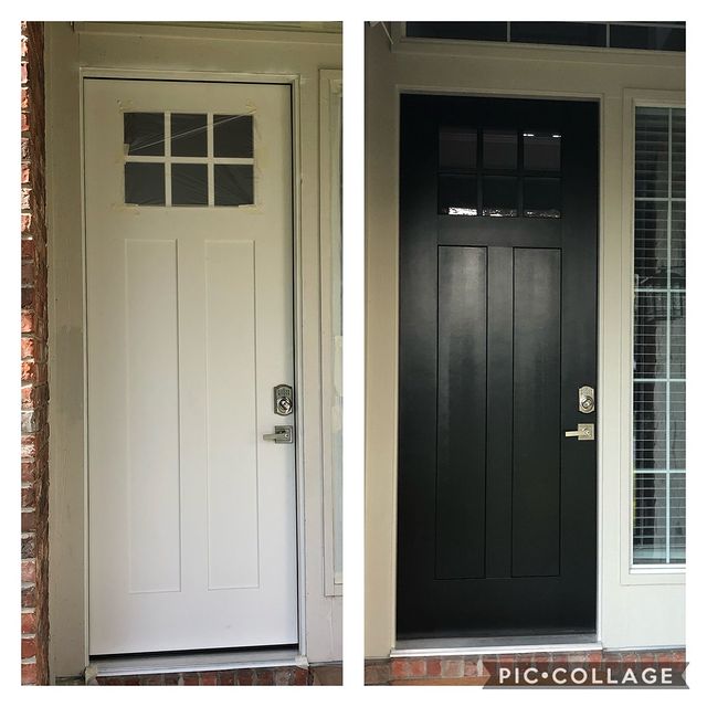 before and after black door