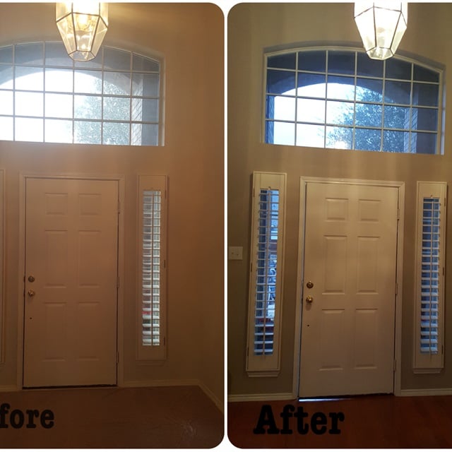 before and after entryway