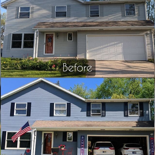 blue house exterior paint