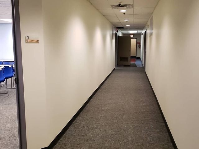 white hallway