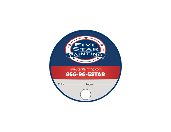 Five Star Painting paint can label.