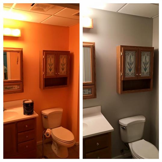 bathroom paint makeover remodel.