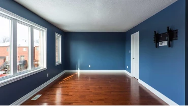 Blue interior house.