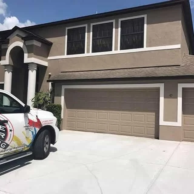 Before & After Exterior Residential Painting Brown and white home after exterior painting from Five Star Painting