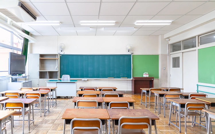 A classroom after education center painting from Five Star Painting