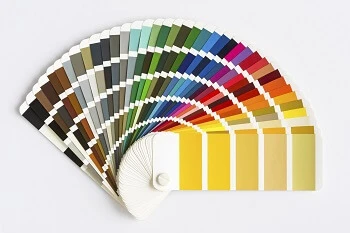 Paint color chips.
